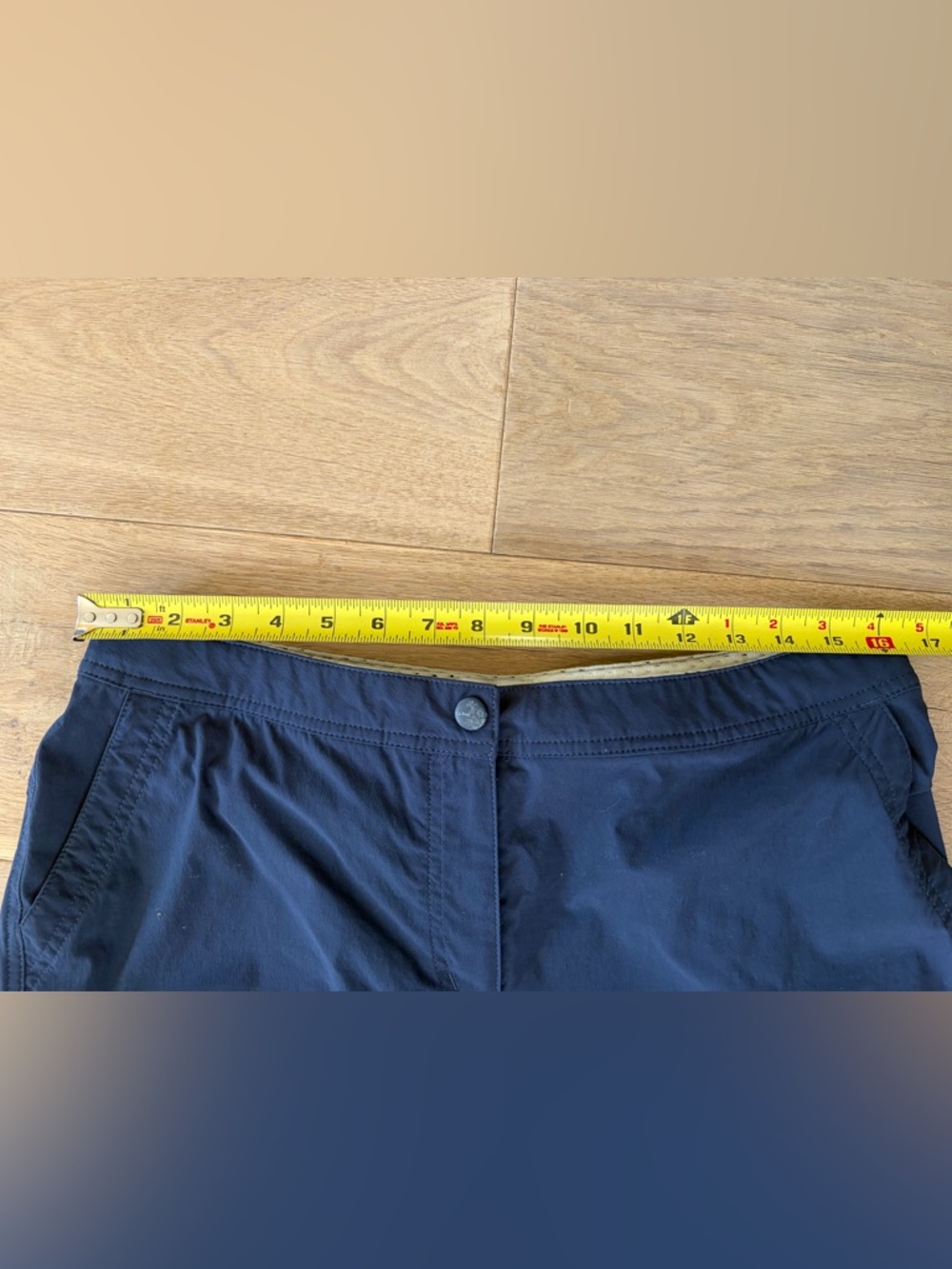 LL Bean navy Women's Water-Repellent Comfort Trail Hiking Crop Pants - size 13 - Picture 5 of 8